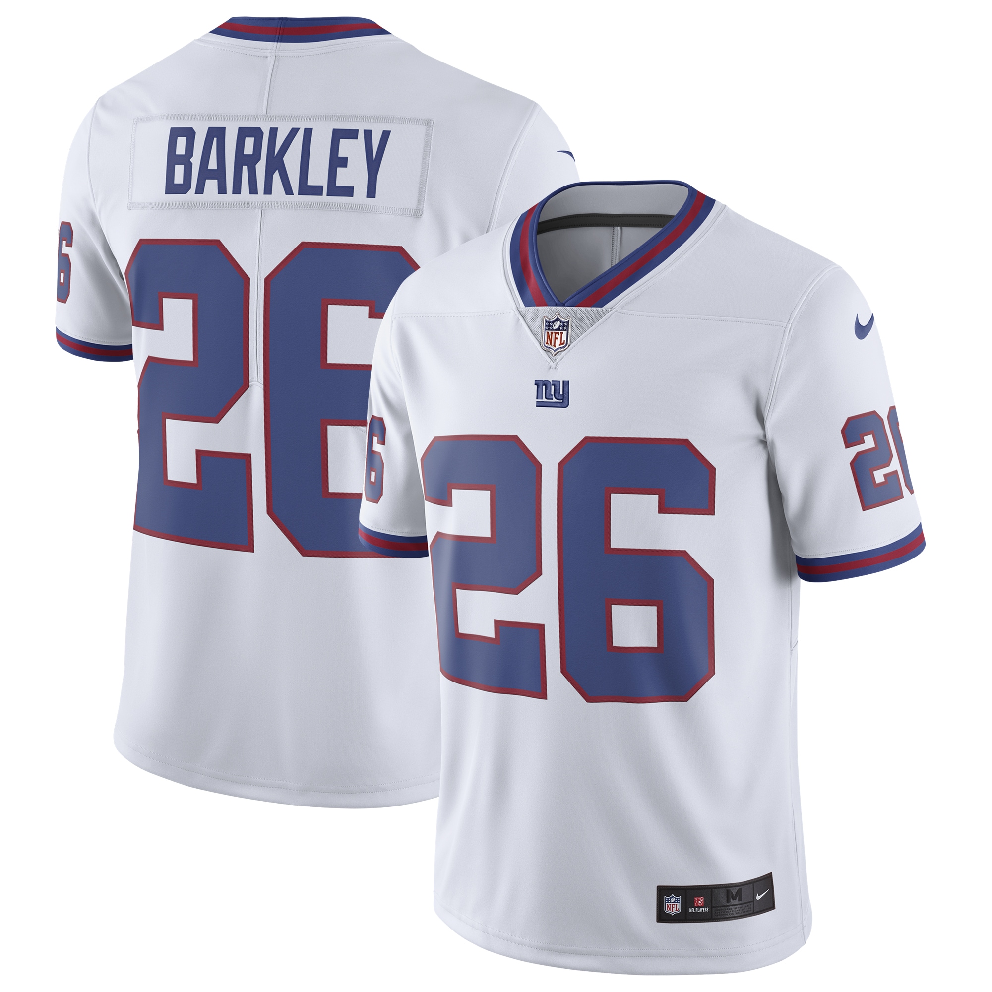 Toddlers New York Giants #26 Saquon Barkley White Limited Rush Stitched Football Jersey
